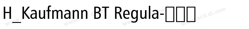 H_Kaufmann BT Regula字体转换 H_Kaufmann BT Regula字体转换